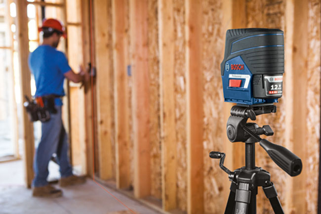 Bosch 12V Max Connected Cross-Line Laser with Plumb Points from Columbia Safety