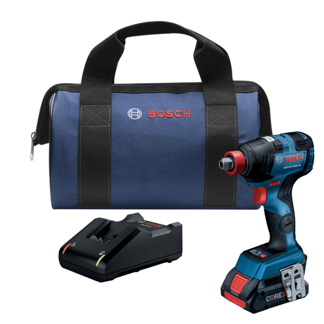 Bosch 18V EC Brushless Connected-Ready Freak 1/4 Inch and 1/2 Inch Two-In-One Bit/Socket Impact Driver Kit | GDX18V-1800CB15 from Columbia Safety