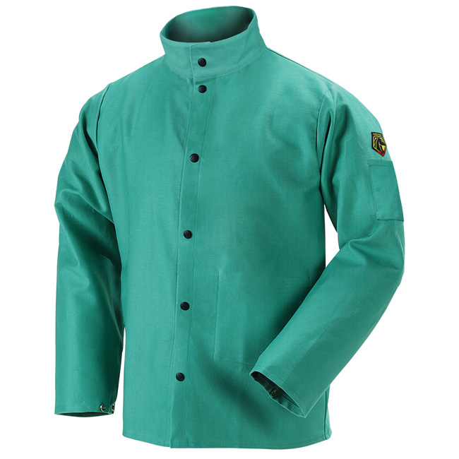Black Stallion TruGuard 200 FR Cotton Welding Jacket, Green from Columbia Safety