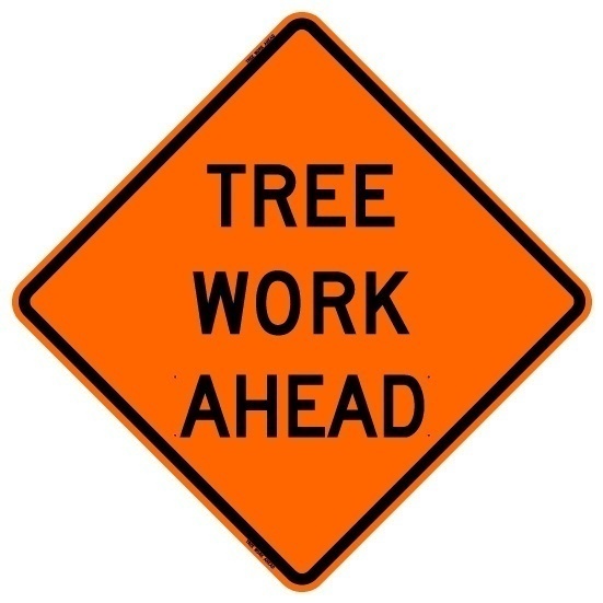 Bone Safety Premium Mesh 'Tree Work Ahead' Sign from Columbia Safety