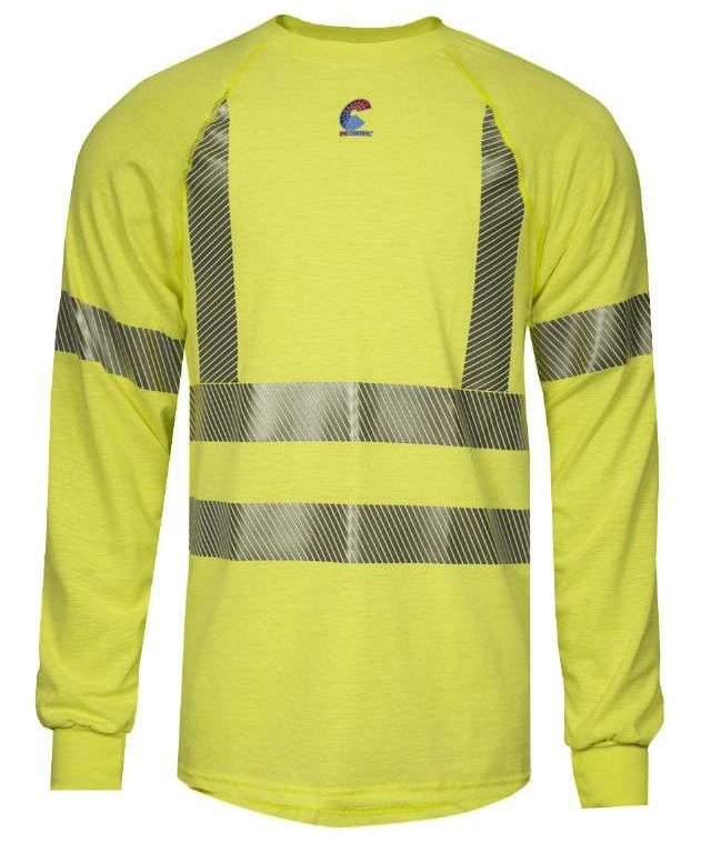 National Safety Apparel Class 3 Hi-Vis FR Control 2.0 Long Sleeve T-Shirt from Columbia Safety