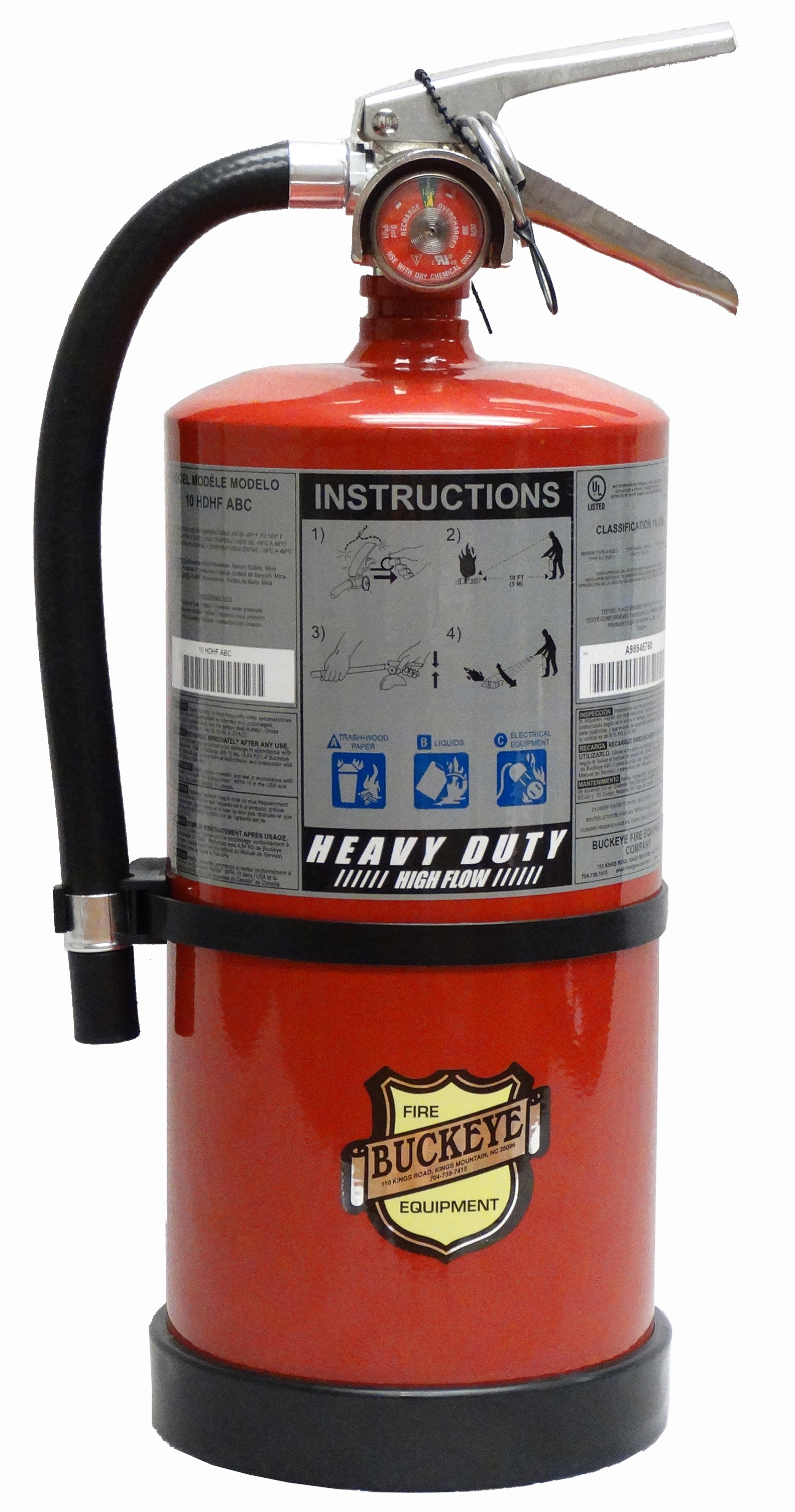Buckeye ABC Fire Extinguisher 10 LB Highflow from Columbia Safety