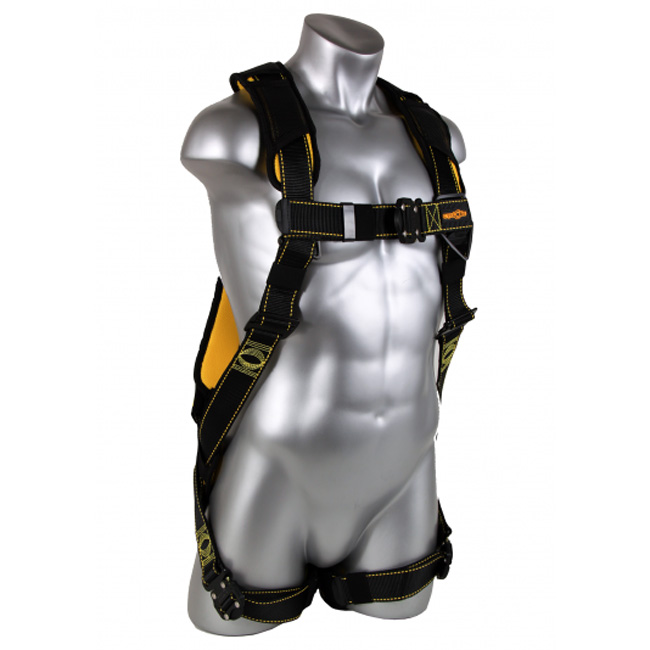 Guardian Yellow/Black Cyclone Harness with Quick-Connect Buckles from Columbia Safety
