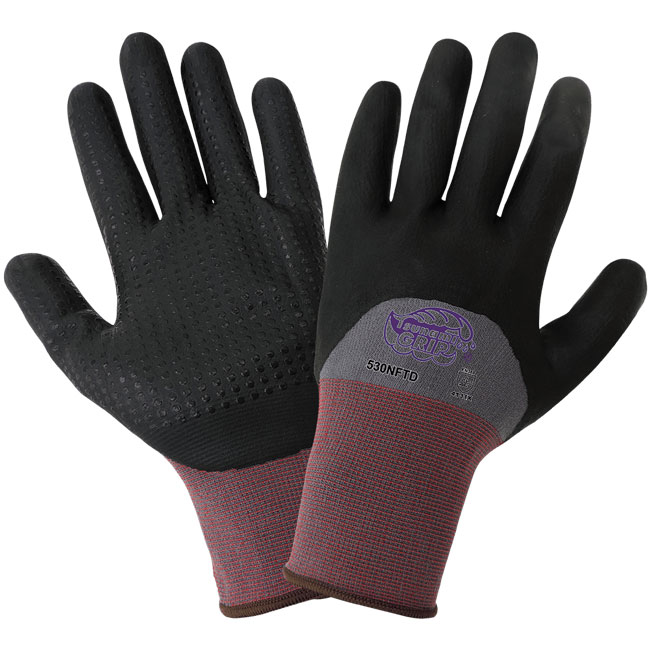 Global Glove Tsunami Grip 3/4 New Foam Technology Dotted Gloves from Columbia Safety