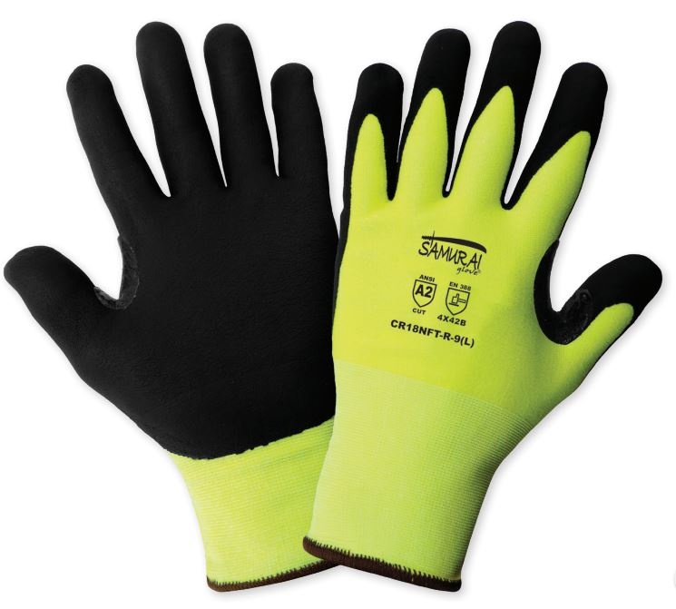 Samurai Glove High-Visibility Cut Resistant Coated Gloves (12 Pair) from Columbia Safety
