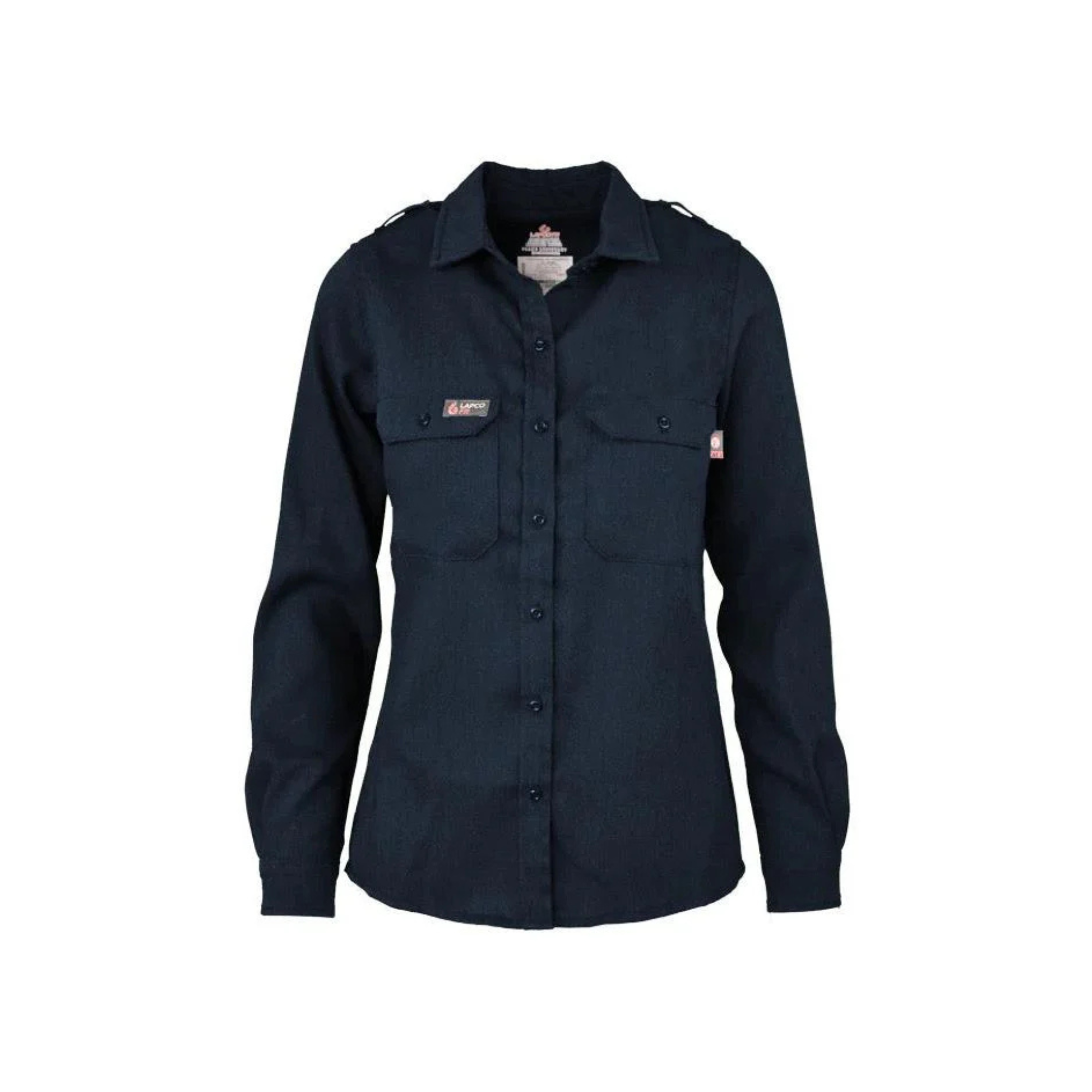 Lapco FR Womens Denim Navy Modern Uniform Shirt from Columbia Safety