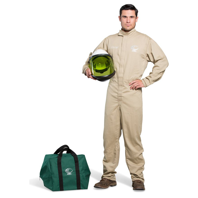 OEL Worldwide 8 Cal Arc Flash Khaki Coverall Head Gear Kit from Columbia Safety