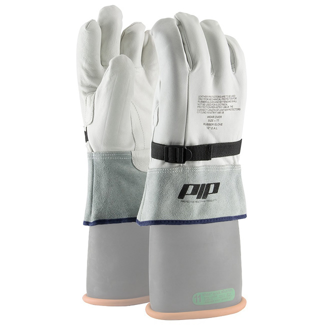 PIP Top Grain Gauntlet Cuff Goatskin Leather Protector for Class 3-4 Novax Gloves from Columbia Safety