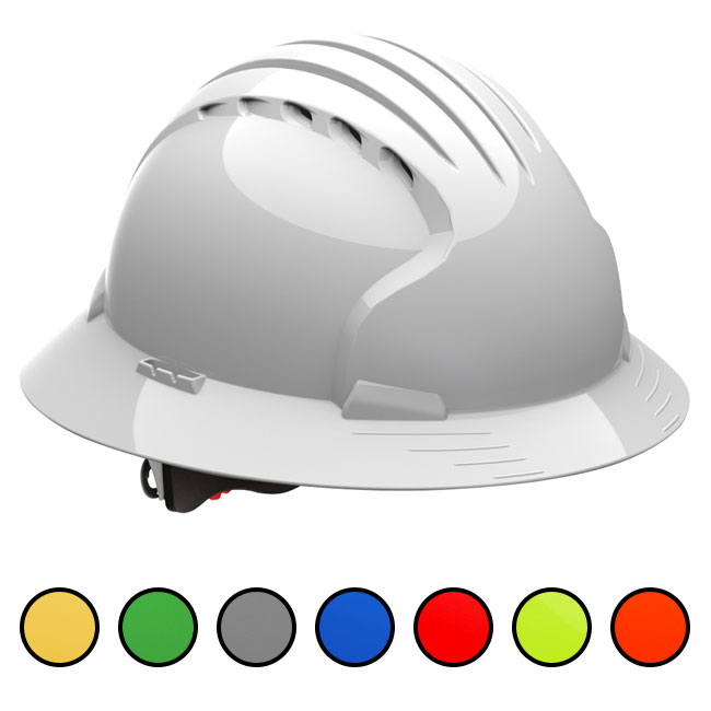 JSP 6161V Evolution Deluxe Full Brim Vented Hard Hat from Columbia Safety