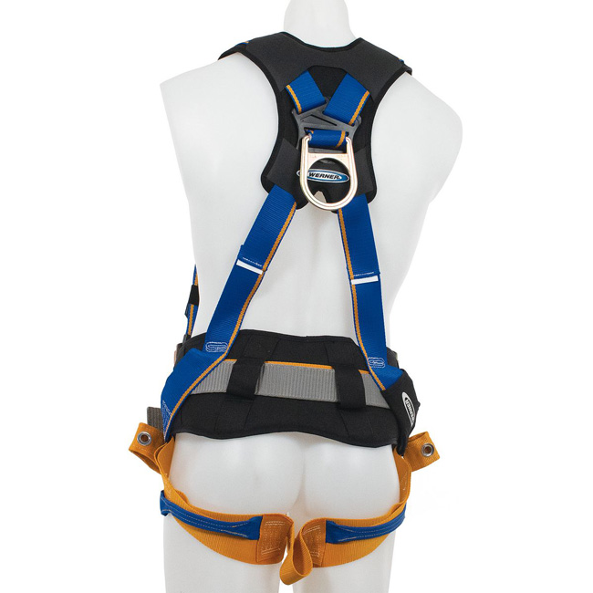 Werner Blue Armor Construction Back and Hip D-Rings Harness from Columbia Safety