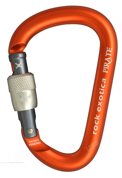 Rock Exotica Pirate Screw Lock Aluminum Carabiner from Columbia Safety