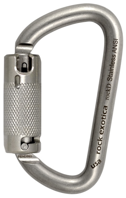 Rock Exotica rockD ANSI Stainless Steel Carabiner C2SAA from Columbia Safety
