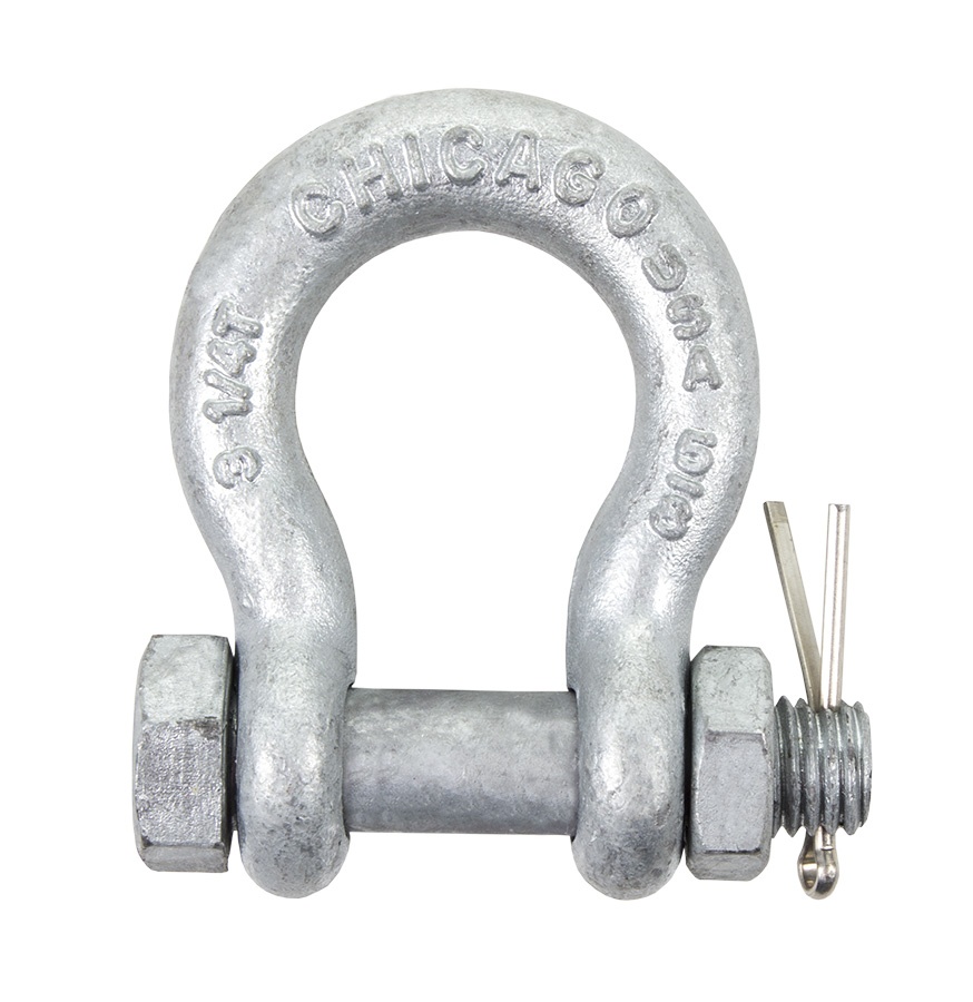 Chicago Hardware Galvanized Bolt Type Shackle from Columbia Safety