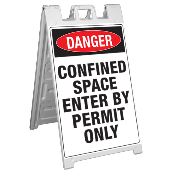 GME Supply Confined Space Fold Up Floor Sign from Columbia Safety
