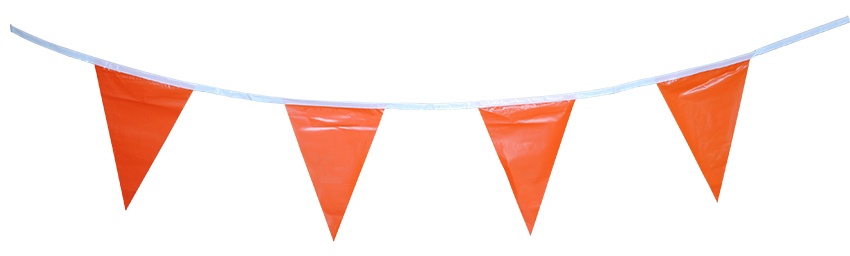 03-402 Cortina Pennants, Vinyl, Orange, 100 ft from Columbia Safety