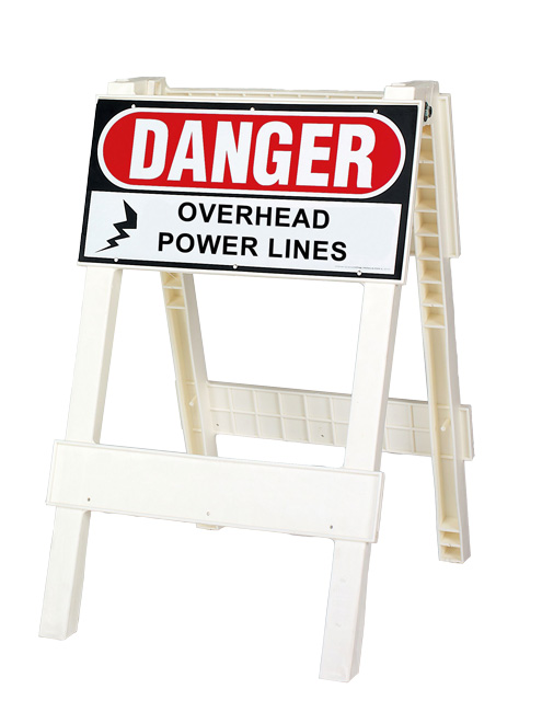 Cortina Plastx Barricade - Danger Overhead Power Lines from Columbia Safety