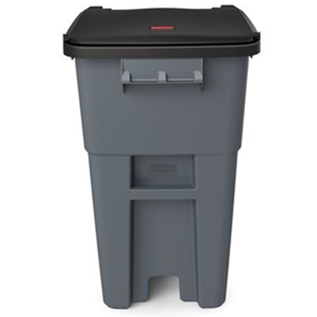 Rubbermaid BRUTE 50 Gallon Rollout Trash Container with Lid from Columbia Safety