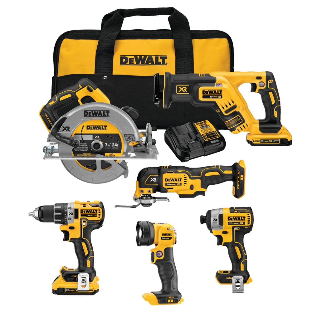 DeWALT 20V MAX XR 6-Tool Compact Combo Kit from Columbia Safety