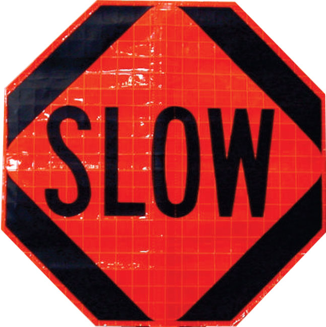 Dicke Safety Roll-up Stop/ Slow Paddle from Columbia Safety
