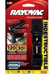 Rayovac Virtually Indestructible 3AAA LED Flashlight from Columbia Safety