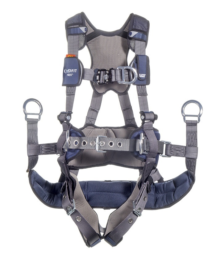 DBI ExoFit NEX Tower Climbing Harness with Tongue and Buckle Leg Straps from Columbia Safety