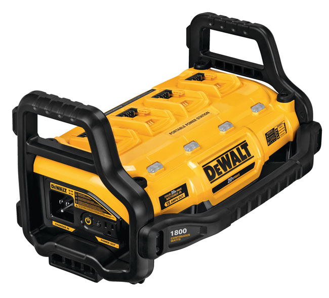 DeWALT 1800 Watt Portable Power Station and Simultaneous Battery Charger from Columbia Safety