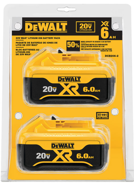 DeWALT 20V MAX 6.0 Ah Lithium-Ion Battery - 2 Pack from Columbia Safety