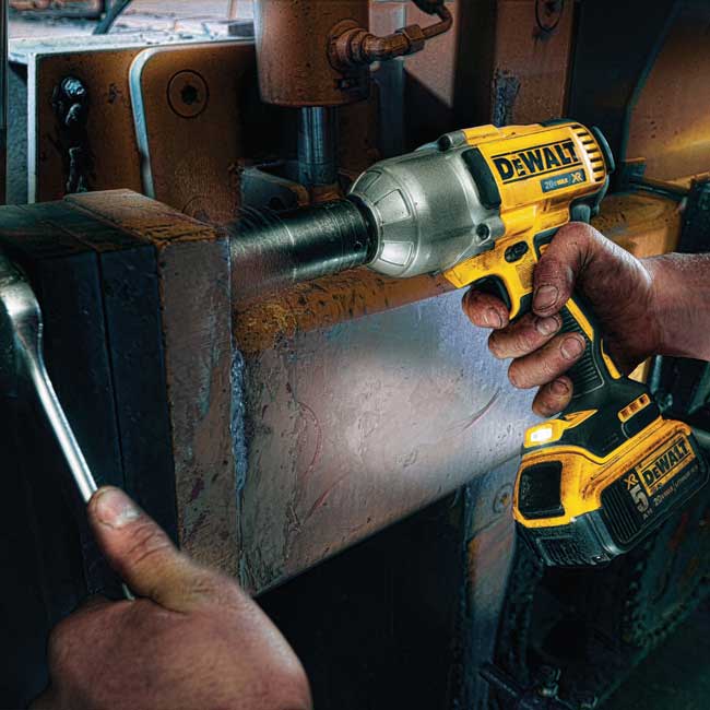 DeWALT 20V MAX XR High Torque 1/2 in Impact Wrench with Detent Pin Anvil Kit from Columbia Safety