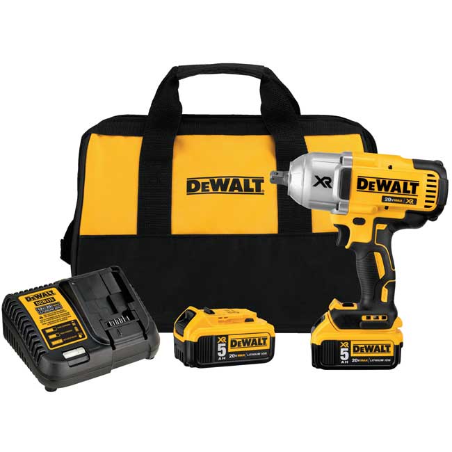 DeWalt 20V MAX XR High Torque 1/2 Inch Impact Wrench with Detent Pin Anvil Kit |CF899P2 from Columbia Safety