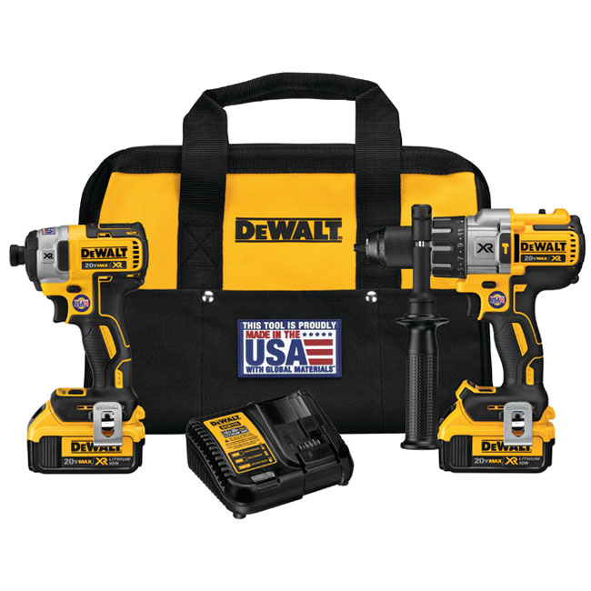 DeWALT 20V Max XR Cordless Brushless Hammerdrill & Impact Driver Combo Kit - 4.0AH from Columbia Safety
