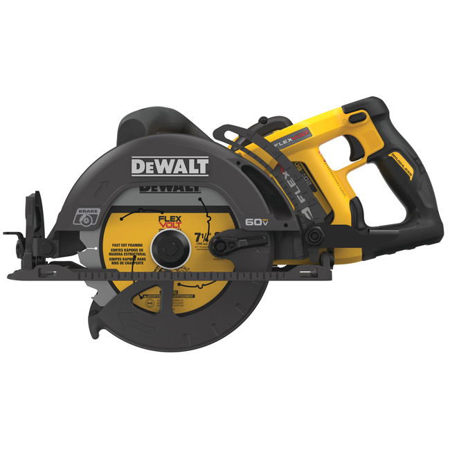 DeWalt Flexvolt 60V Max 71/4 Inch Cordless Worm Drive Style Saw with 9.0AH Battery Kit