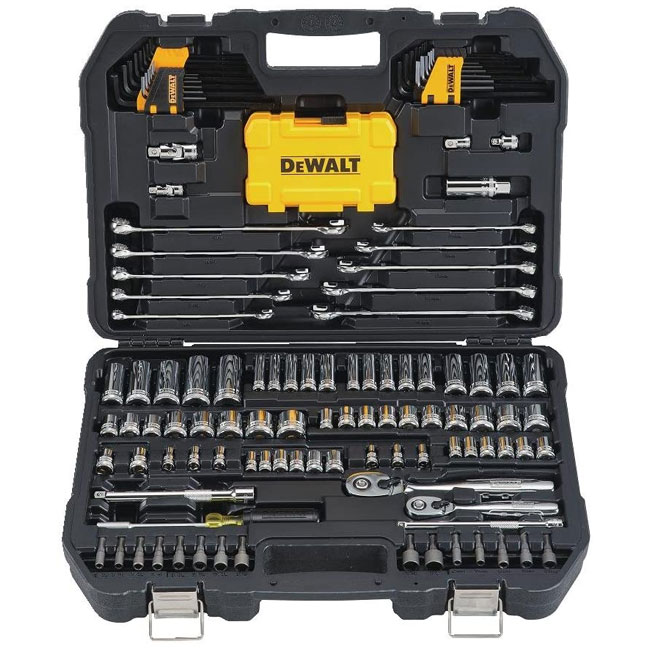 DeWALT 142 Piece 1/4 Inch and 3/8 Inch Drive Mechanics Tool Set from Columbia Safety