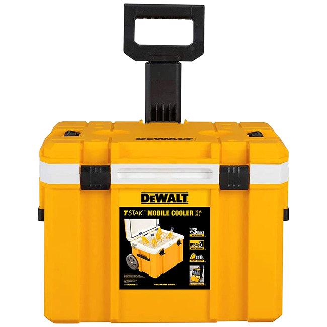 DeWALT TSTAK Deep Well Mobile Cooler with Long Handle from Columbia Safety