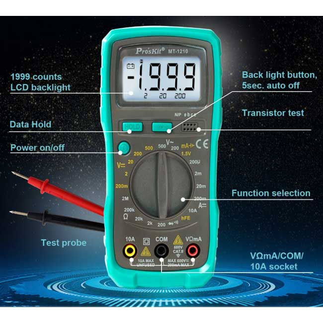 Eclipse 3 1/2 Compact Digital Multimeter from Columbia Safety