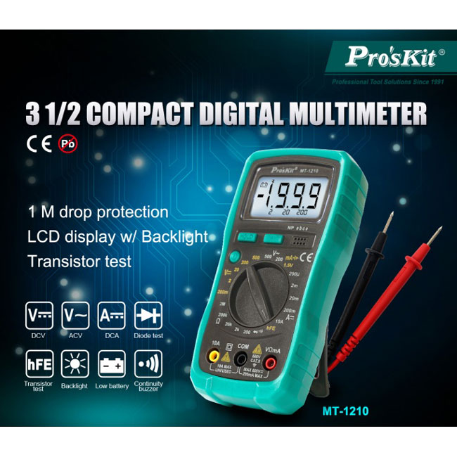 Eclipse 3 1/2 Compact Digital Multimeter from Columbia Safety