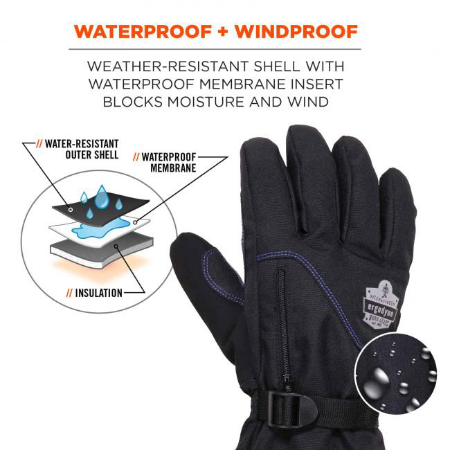 Ergodyne ProFlex 825WP Thermal Waterproof Winter Work Gloves from Columbia Safety