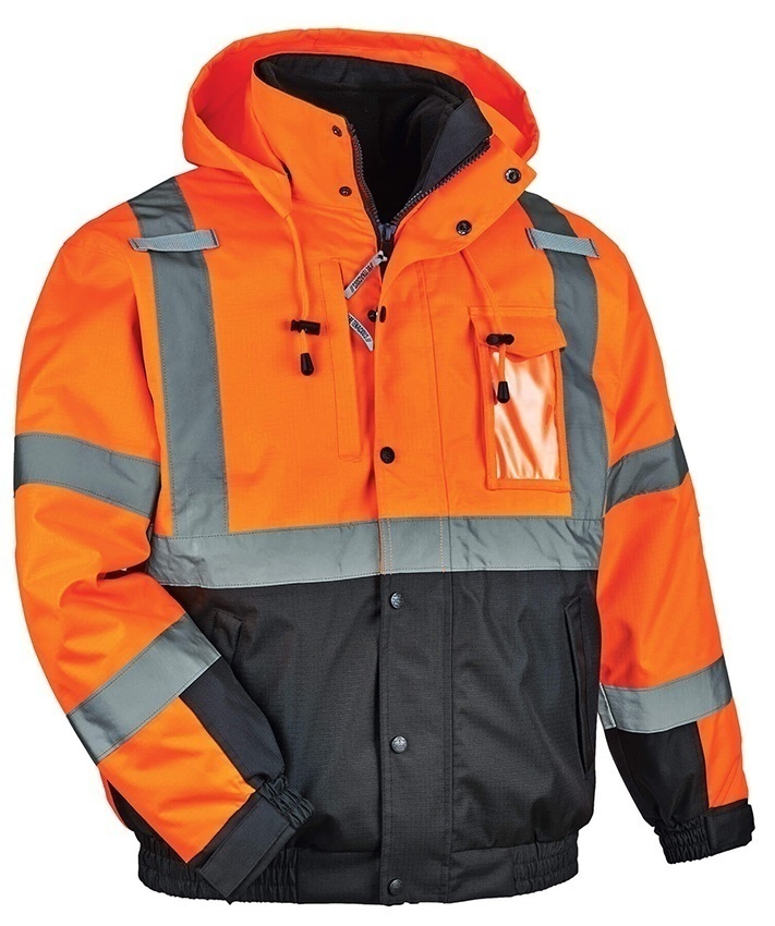 Ergodyne 8381 GloWear Class 3 Performance 4-in-1 Bomber Jacket from Columbia Safety