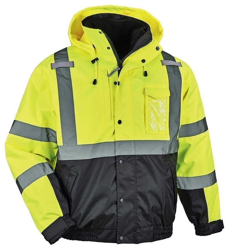 Ergodyne 8381 GloWear Class 3 Performance 4-in-1 Bomber Jacket from Columbia Safety