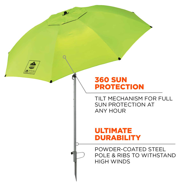 Ergodyne SHAX 6100 Lightweight Industrial Umbrella from Columbia Safety