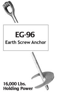 Galvanized Steel 96 Inch Earth Screw Anchor from Columbia Safety