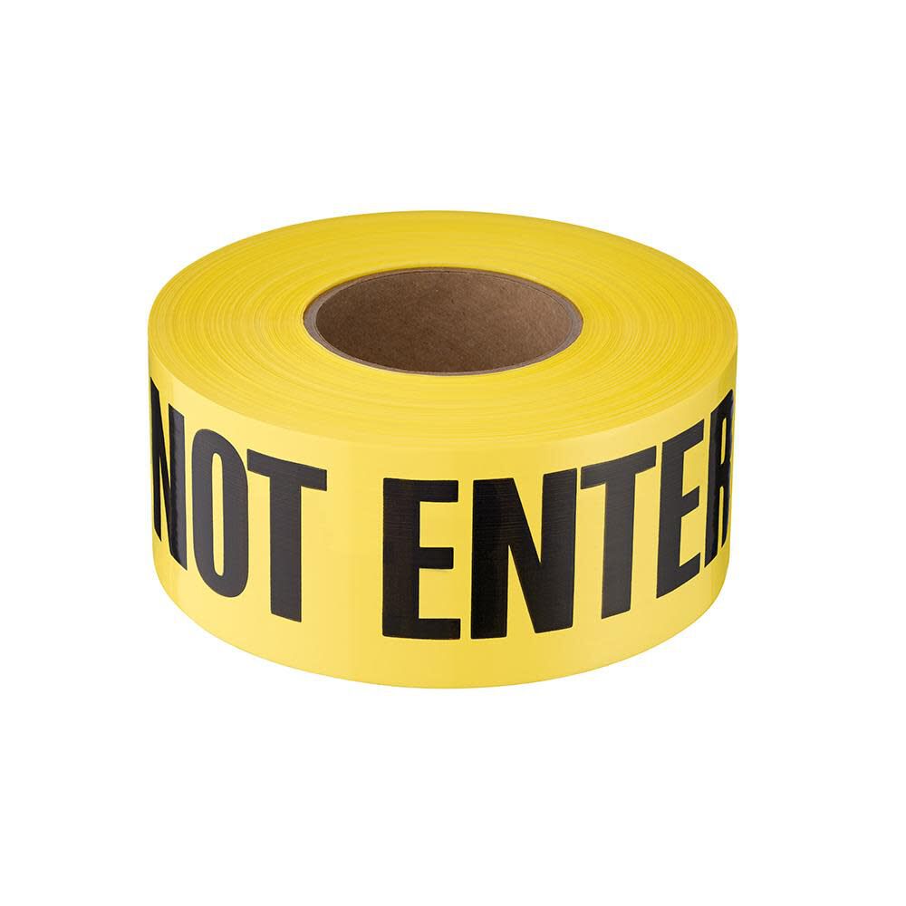 Empire Level "Caution Do Not Enter" Premium Yellow Barricade Tape - 3 Inch x 1000 feet from Columbia Safety