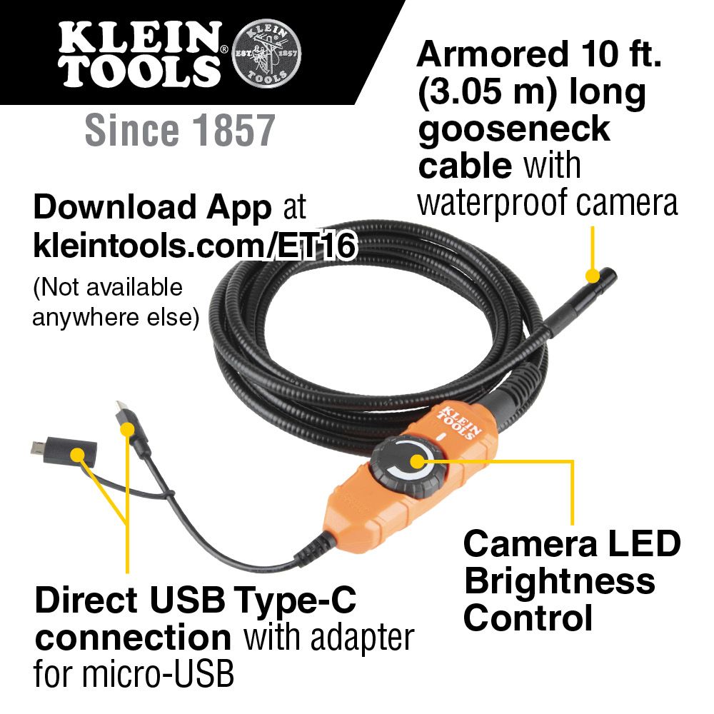 Klein Tools Borescope for Android Devices from Columbia Safety