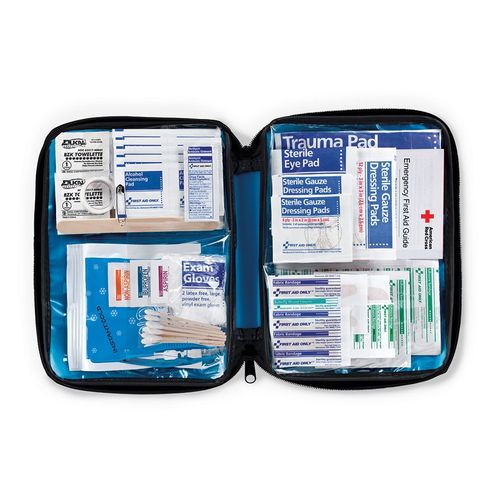 First Aid Only 130 Piece First Aid Kit with Fabric Case from Columbia Safety