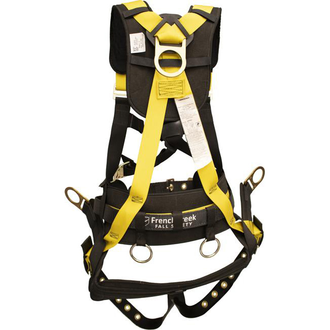 French Creek Full Body Fixed Suspension Harness with Hip D-Ring and Tongue Buckle Legs from Columbia Safety