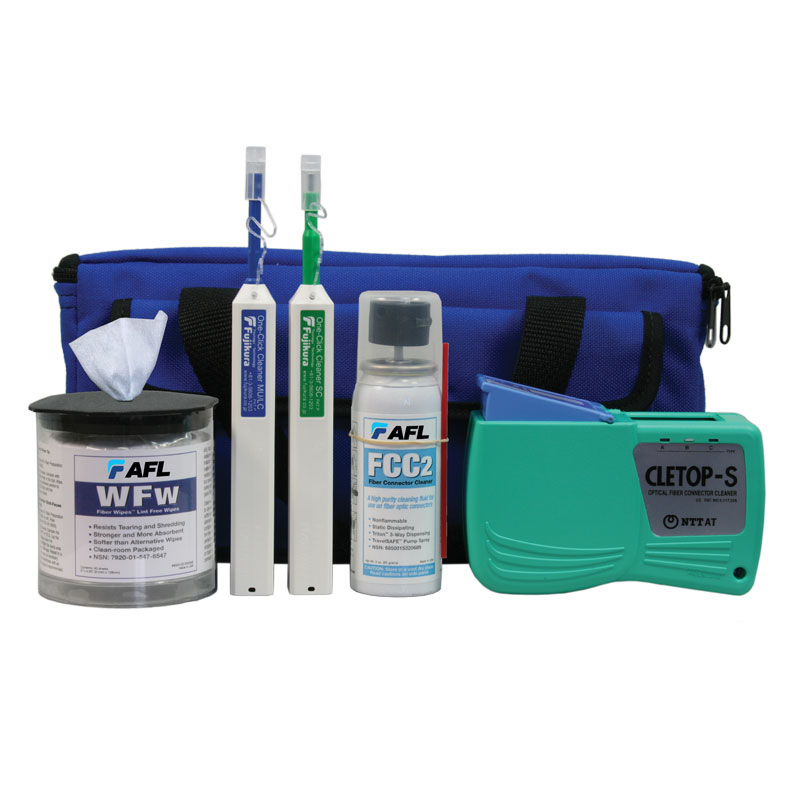 AFL Fujikura Basic Fiber Cleaning Kit with Case from Columbia Safety