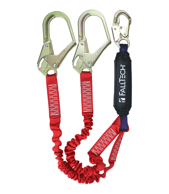 FallTech Ironman Elasticated Dual Class Twin Leg Lanyard from Columbia Safety
