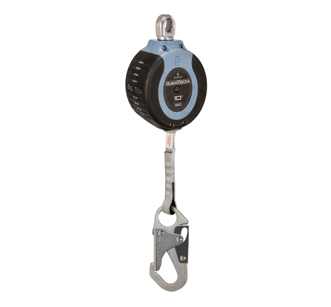 FallTech 10 Foot Compact Web SRD with Swivel Eye Connector and Steel Snap Hook Leg-end Connector from Columbia Safety