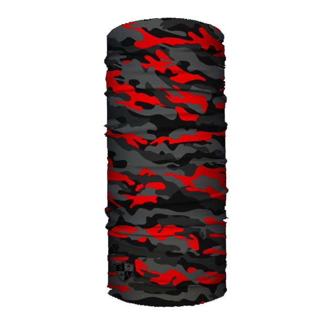 Multi-Use Face Shield Fire Red Camo from Columbia Safety