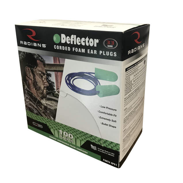 Radians Deflector 33 Disposable Foam Earplugs from Columbia Safety