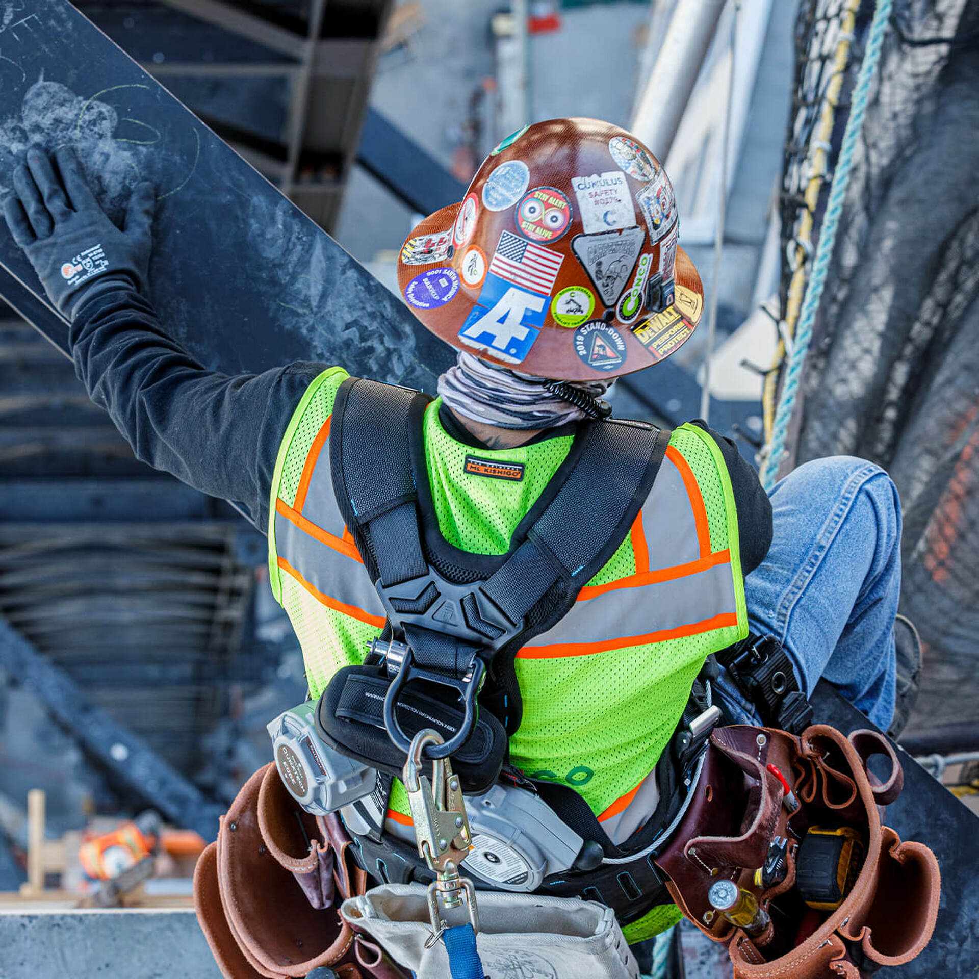 FallTech FT-One 3 D-Ring Construction Harness with Quick-Connect Legs from Columbia Safety